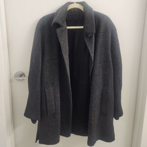 Fleurette Vintage Dark Grey Coat Size 4